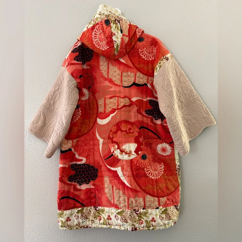 Floral Patchwork Quilted coat - Picture 2 of 8